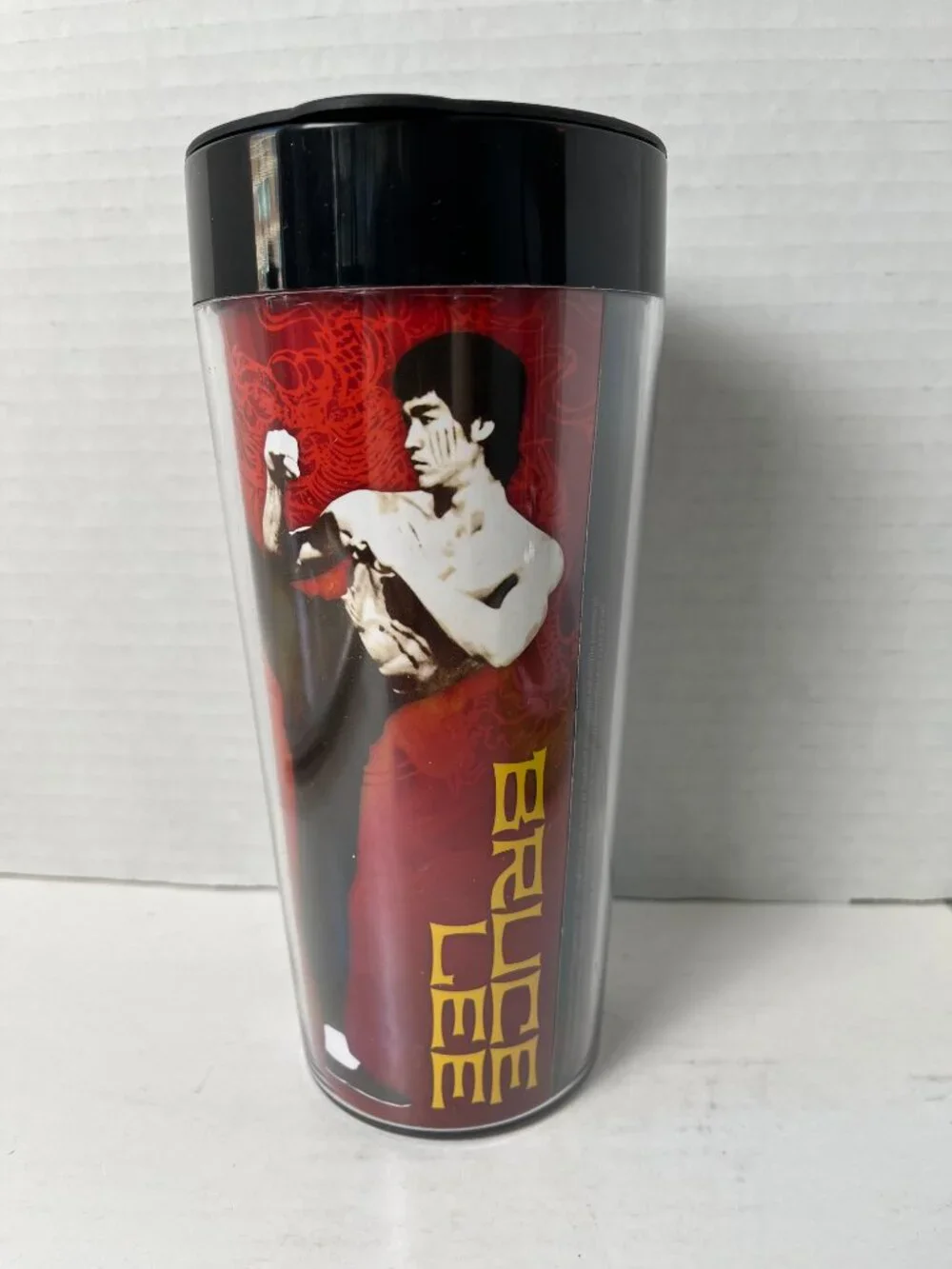 Bruce Lee Vandor 16 oz Plastic Travel Mug With Lid New Old Stock